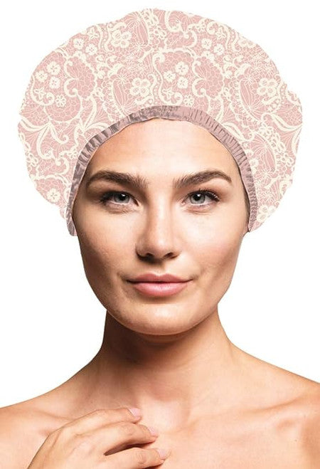 BETTY DAIN CREATIONS - Pretty in Pink Lace Shower Cap