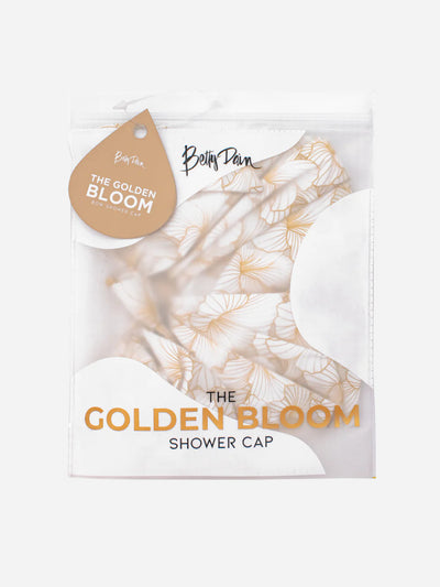 BETTY DAIN CREATIONS - Golden Bloom Bow Premium Shower Cap
