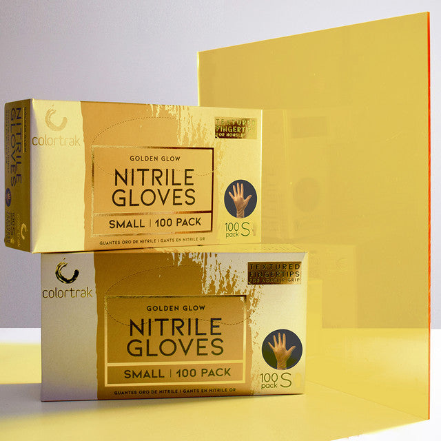 Luminous Collection Nitrile Gloves | Golden Glow | Small