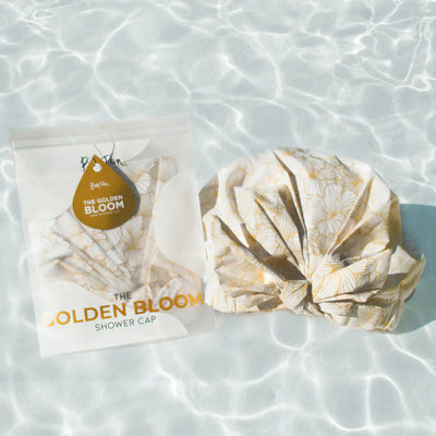 BETTY DAIN CREATIONS - Golden Bloom Bow Premium Shower Cap