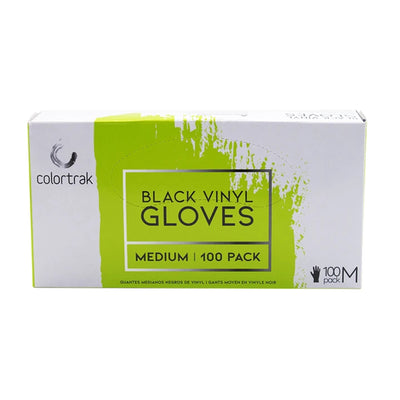 Black Vinyl Disposable Gloves 100pk - Medium