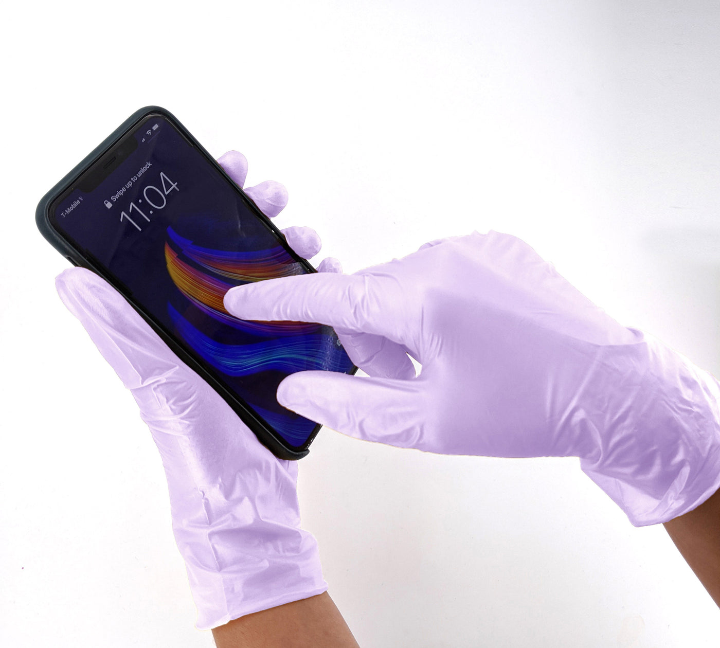 Luminous Collection Nitrile Gloves | Lilac Frost | Large