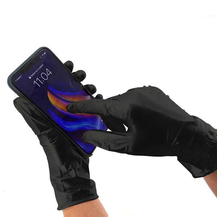 Midnight Black Nitrile Gloves - Large