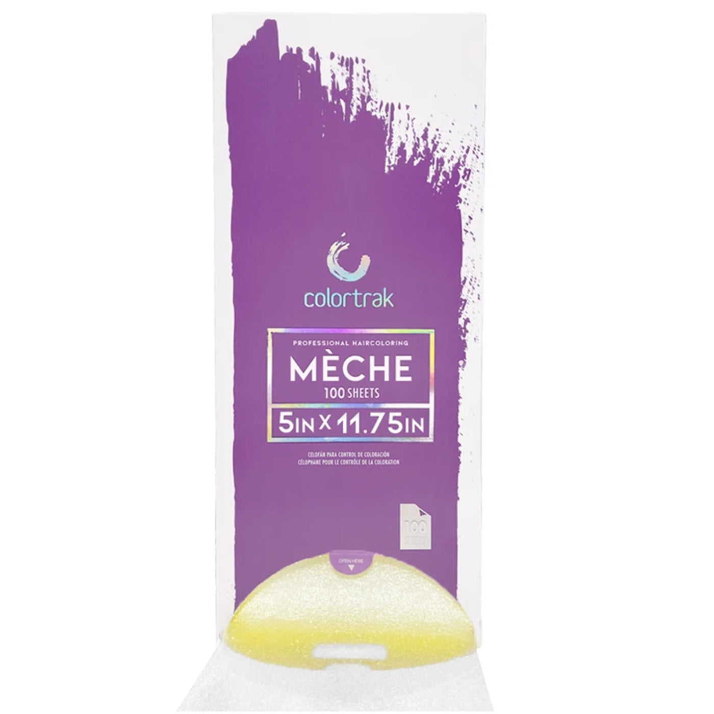 Professional Haircoloring Meche | Semi-Transparent 100ct - 5" x 11.75"