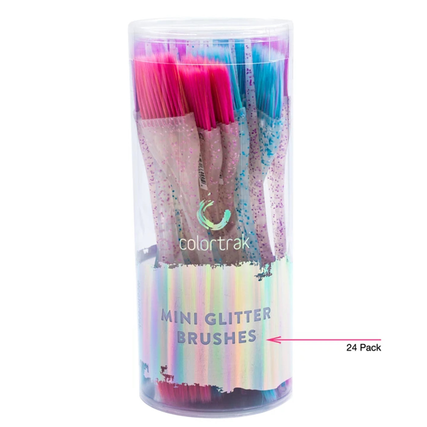 Mini Glitter Color Brushes Canister 24pk