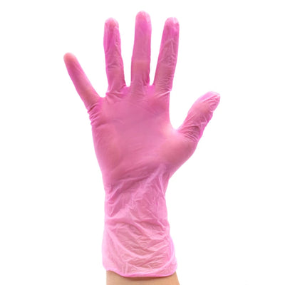 Pink Vinyl Disposable Gloves 100pk - Small