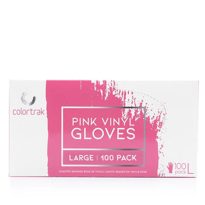 Pink Vinyl Disposable Gloves 100pk - Large